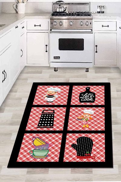 Birkilim Yıkanabilir İpeksi Kaymaz Taban Mutfak Halısı | MLN-IP-HT-821