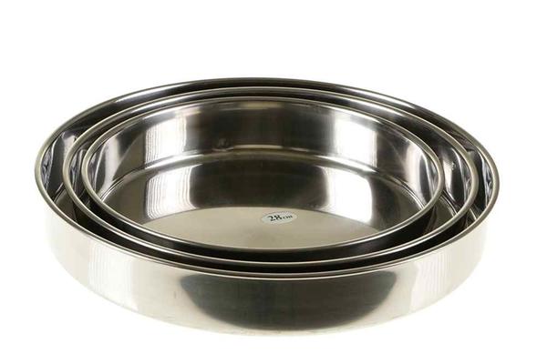 Almina Metal Fırın Tepsisi 3 Parça Paslanmaz Çelik