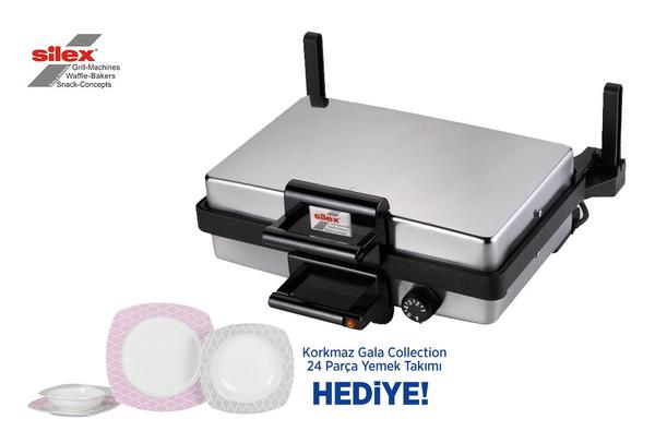 Silex Tost / Lahmacun / Izgara Makinesi | Gümüş | Korkmaz Çay Seti Hediyedir !