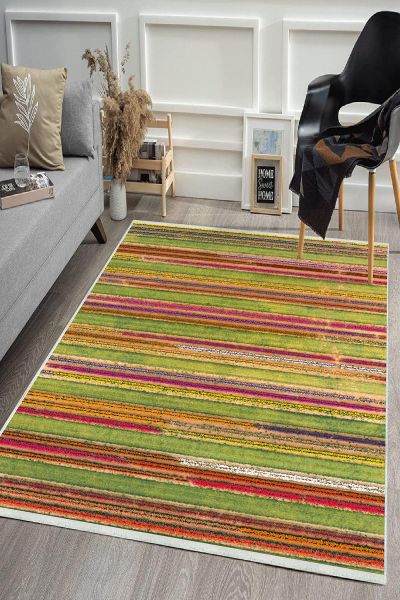 Birkilim Yıkanabilir Dekoratif Halı İpeksi Kaymaz Taban | MLN-IP-HS-452