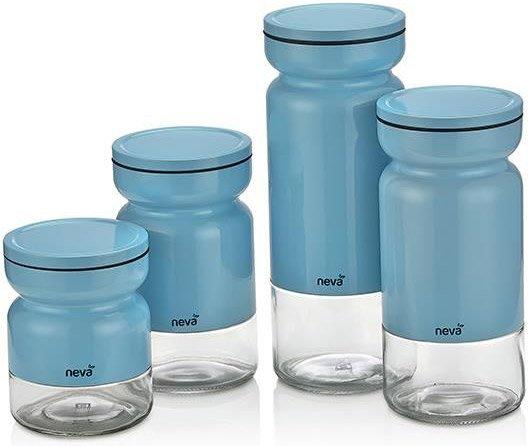 Neva Sweet 4'lü Saklama Kavanozu Seti - Turkuaz