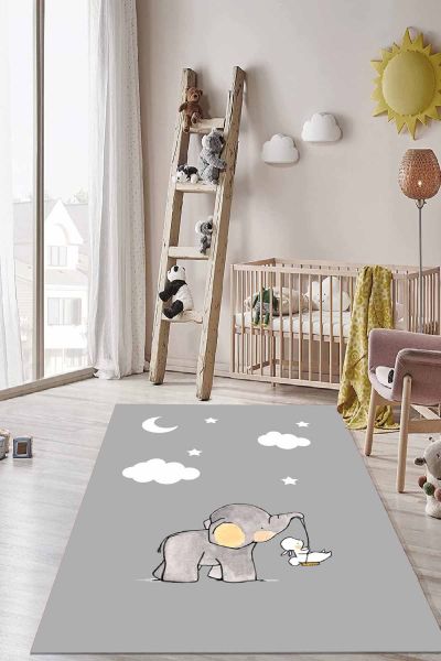 Birkilim Yıkanabilir İpeksi Kaymaz Taban Çocuk Odası Halısı | MLN-IP-HT-906