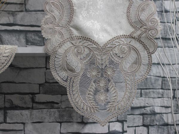 Göksu Nakışlı Yatak Odası Ve Salon Takımı Krem Cappucino