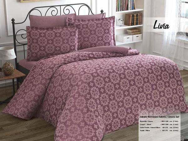 طقم غطاء لحاف مزدوج بلاتينيوم من مينتيكس - ليفيا فوشيا