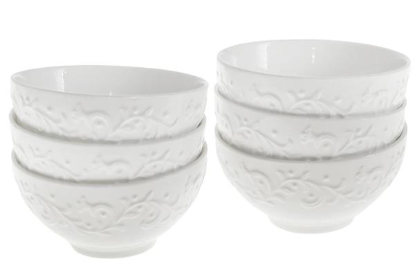 Teslimat : 1 x Çınar 6 Parça Porselen Çorba Kasesi | Beyaz | 6 Kişilik | 201547000021