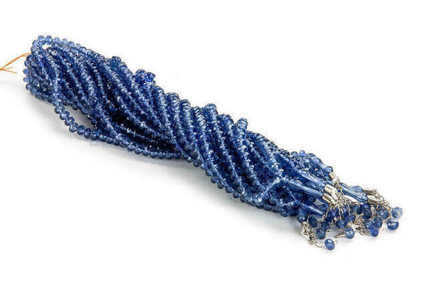 Crystal Look 99 Rosary Mevlüt Hajj Umrah Gift 10 Pieces Midnight Blue