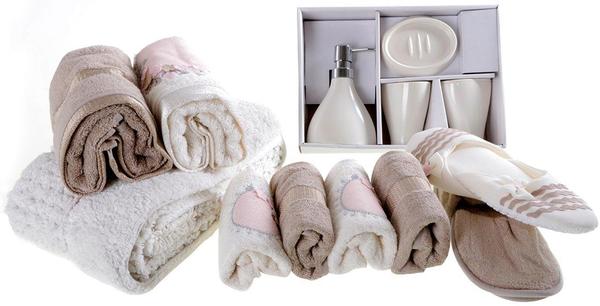 Tac | Isabella | Familien Badset | 13 Teile| Weiß/Braun | 86940