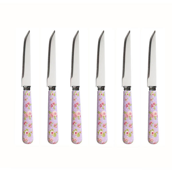 Pink&More Purple Rose 6'lı Yemek Bıçağı | Pink&More