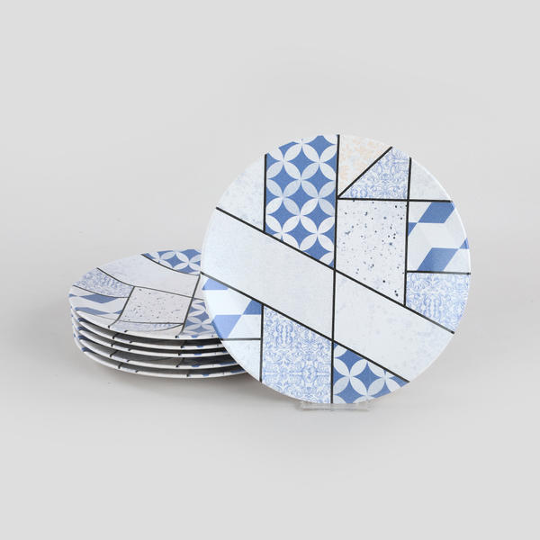 Blue Wall Service Plate 26 Cm 6 Pieces - 19504 | Keramika