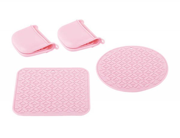 Tantitoni | Silikon Açık Pembe 4 Parça Nihale Tutamaç Seti