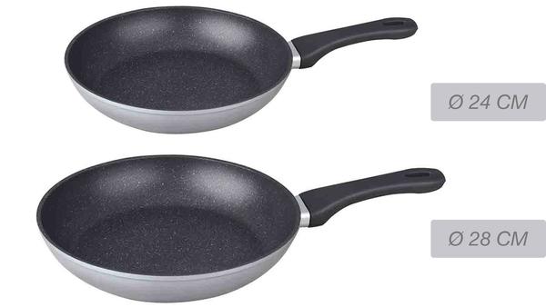 Schäfer 2'li Granit Tava Seti | Gri | 24 cm & 28 cm | 2 Adet |