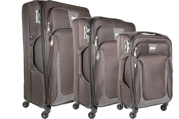 Baywalker 3'lü Tekerlekli Bavul Seti | Kahverengi | Şifreli Kilit