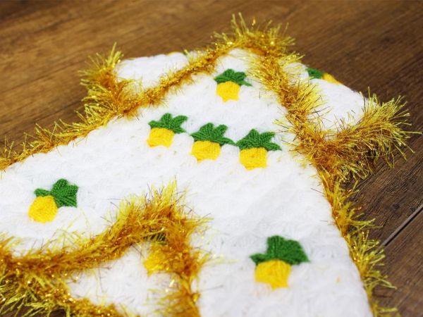 El İşi Lüx Kaftan Banyo Lifi Krem Altın