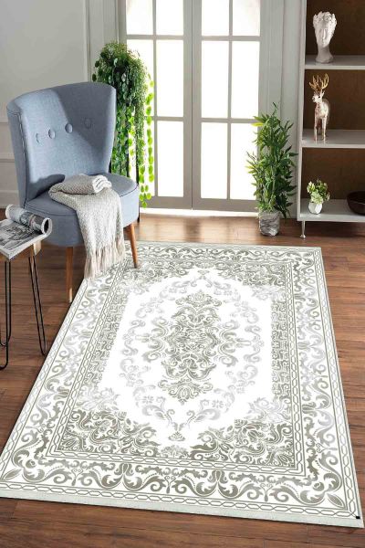 Birkilim Yıkanabilir Dekoratif Halı İpeksi Kaymaz Taban | MLN-IP-HK-0128