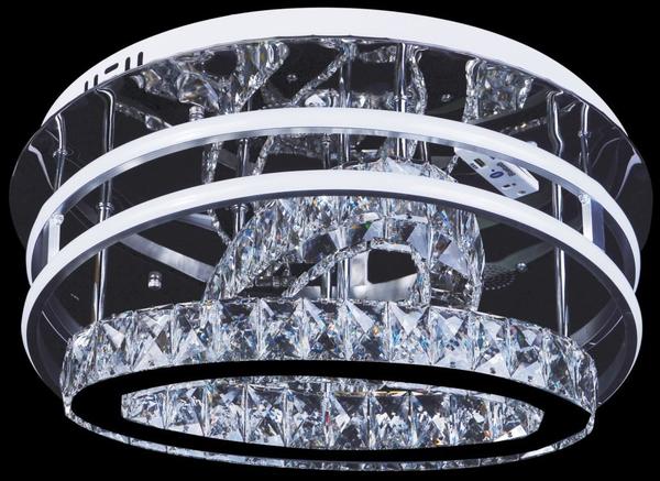 Dekonaz Kumandalı Kristal LED Yuvarlak Tavan Lambası MP3 Bluetooth 50cm | DTX-C7-134