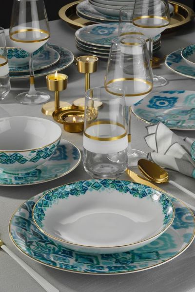 Kütahya Porselen Isabella Altın Fileli Yemek Seti
