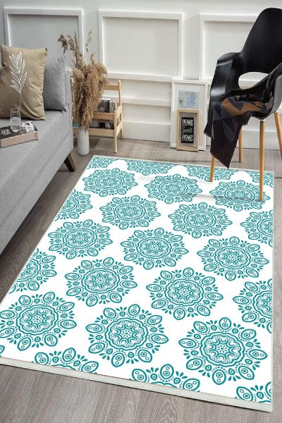 Birkilim Yıkanabilir Dekoratif Halı İpeksi Kaymaz Taban | MLN-IP-HS-480