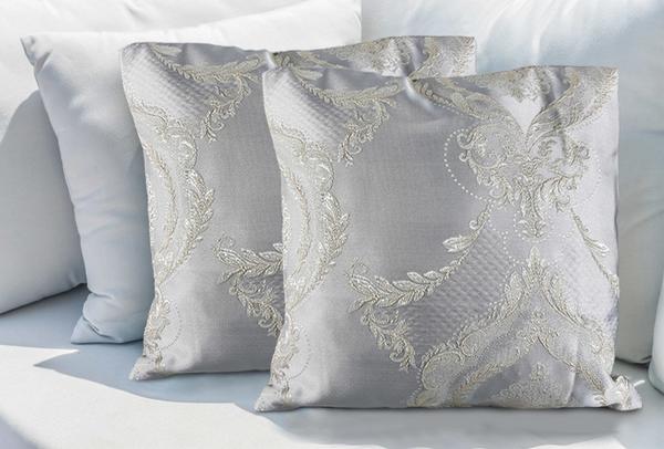 THC Dekoratif Yastık Kılıfı | 2 Parça | Açık Gri | THC-0003