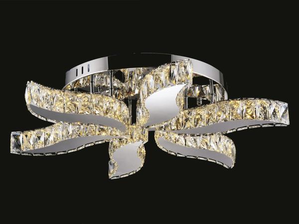 Dekonaz Kristal LED Özel Tasarım Tavan Lambası MP3 Bluetooth 75cm | DTX-C27-3