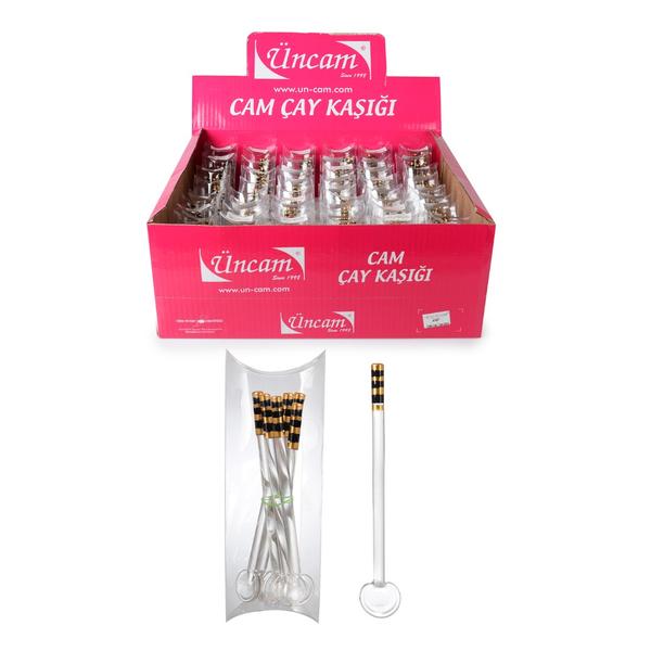 زيبرا صينية شاي زجاجية ملونة مقاس 48x8 | سيلك-أونك ٠١١