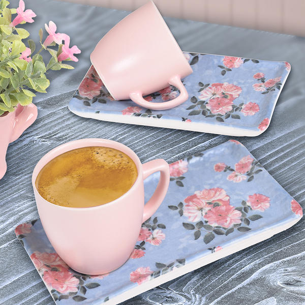 طقم تقديم قهوة روزا بونيكا لشخصين - 18238 | كيراميكا