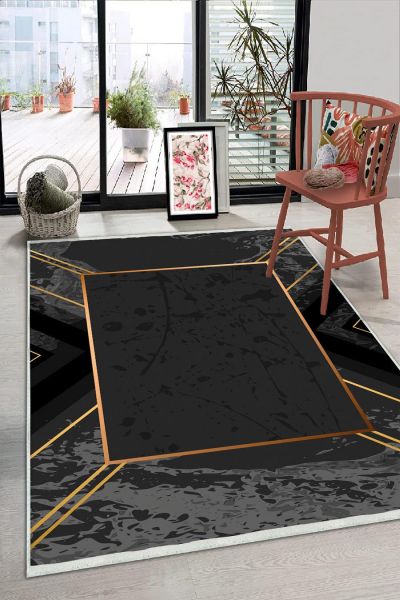 Birkilim Yıkanabilir Dekoratif Halı İpeksi Kaymaz Taban | MLN-IP-HS-277