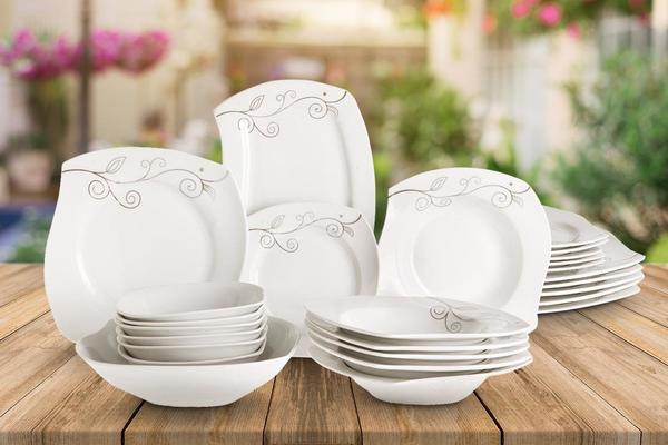 Beyazca Sibel 26 Parça Porselen Yemek Takımı | 6 Kişilik