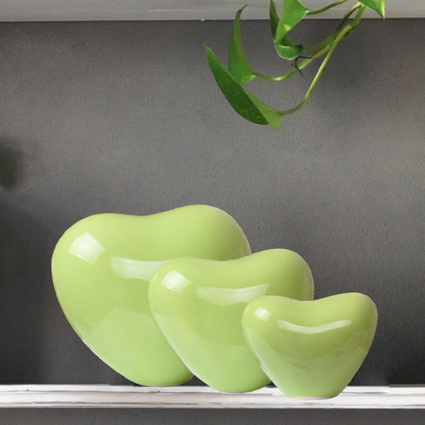 Bibelot coeur vert 3 pièces | K +