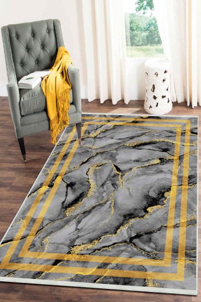 Birkilim Yıkanabilir Dekoratif Halı İpeksi Kaymaz Taban | MLN-IP-SD-004