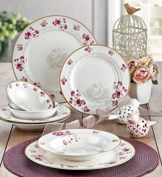 Neva Lina 24 Parça Yeni Bone Porselen Yemek Takımı | 6 Kişilik | N1138