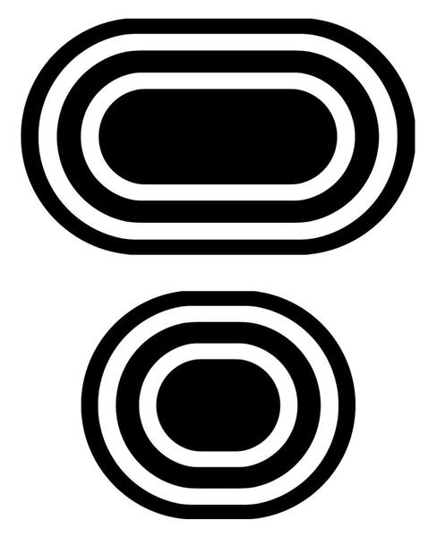 Bayev Siyah Halka Desen Oval 2`li Banyo Paspas Seti Klozet Takımı 19 1358 02