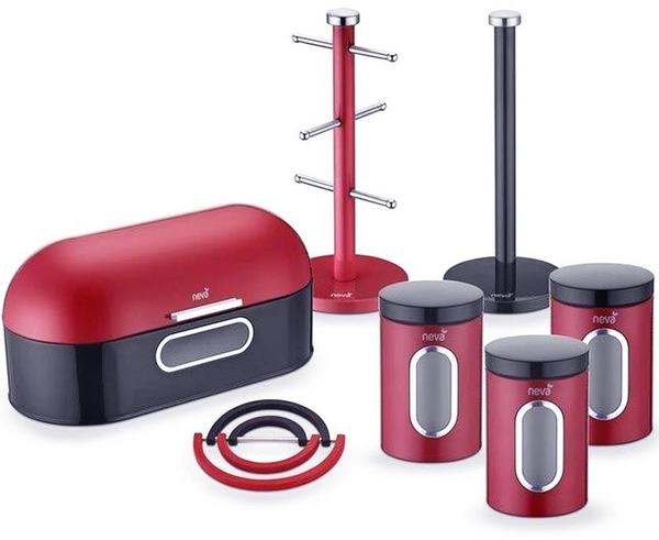 Neva Sweet Ekmek Sepeti / Depolama Seti 7 Parça | Kırmızı | N2329