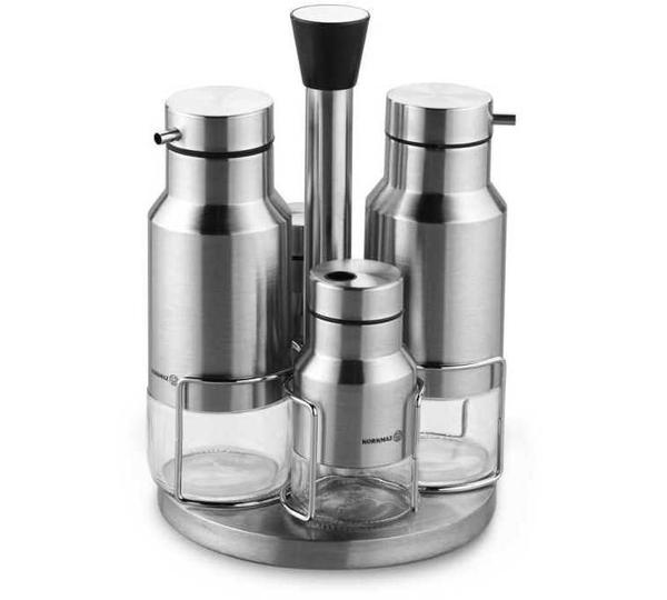 Korkmaz Stora Yuvarlak 4'Lü Salata Sos Seti | Gümüş | A755