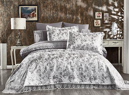 طقم زفاف جاردن 9 قطع لون كريمي رمادي