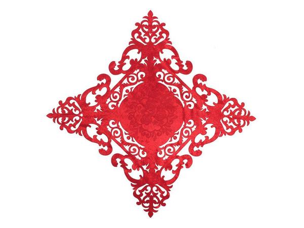 Roseart Velvet Wohnzimmer Set 5 Stück Claret Red