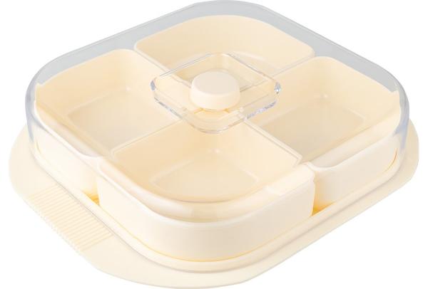 Dekonaz | Plastik Çerezlik | 6 Parça | Krem Renk | GP-0061