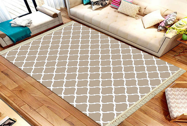 Roland 5'li Yıkanabilir Halı Seti | Bej | roland-3003-beige