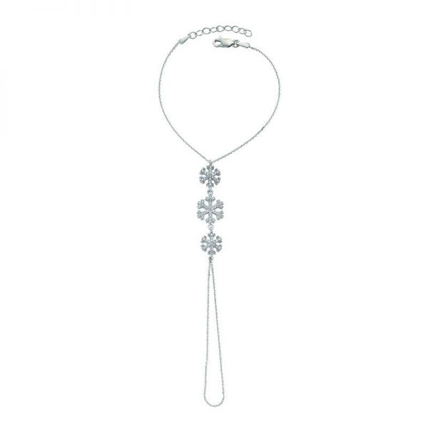 Gümüş Kar Tanesi Şahmeran Bayan Bileklik