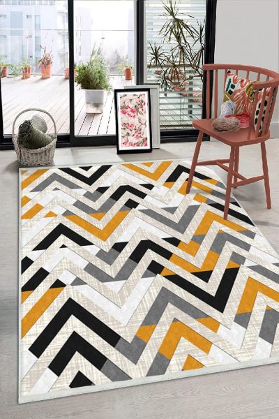 Birkilim Yıkanabilir Dekoratif Halı İpeksi Kaymaz Taban | MLN-IP-HS-173