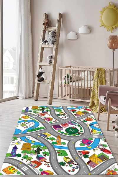 Birkilim Yıkanabilir Dekoratif Halı İpeksi Kaymaz Taban | MLN-IP-HP-746