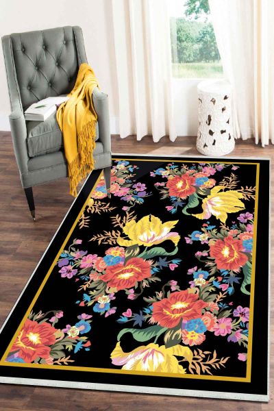 Birkilim Yıkanabilir Dekoratif Halı İpeksi Kaymaz Taban | MLN-IP-SD-170