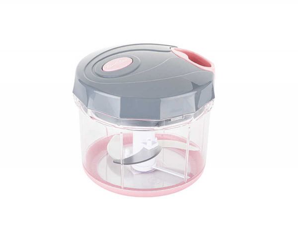 Tantitoni | Açık Pembe Gri Büyük Pratik Doğrayıcı ve Çırpıcı 1000 ml