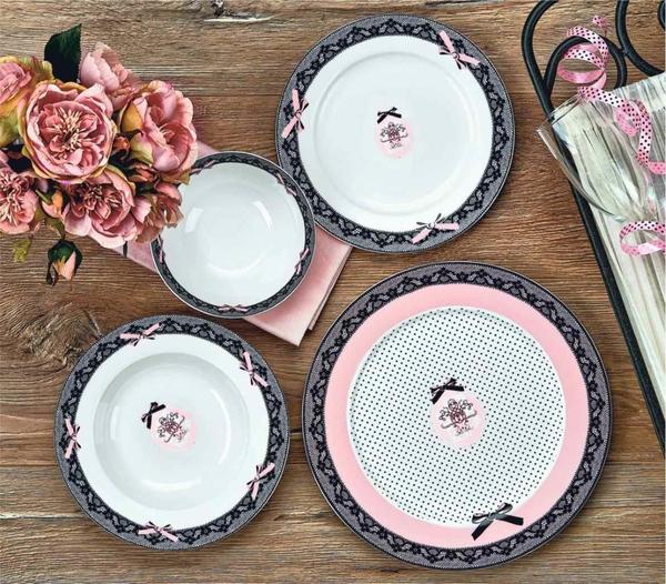 Neva Pretty New Bone 24 Parça Yemek Takımı Fiyonk Tasarım | 6 Kişilik | N2385