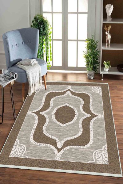 Birkilim Yıkanabilir Dekoratif Halı İpeksi Kaymaz Taban | MLN-IP-HK-0152