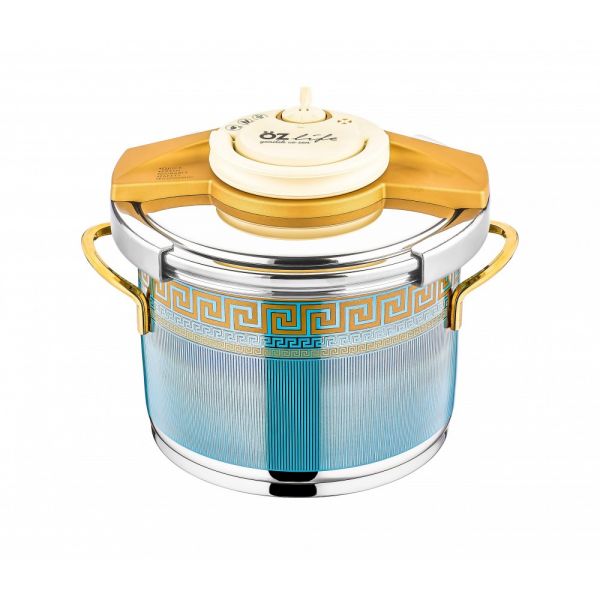 Öz Life | Ceylin Dekorlu Düdüklü Tencere 2 Parça 8 Lt