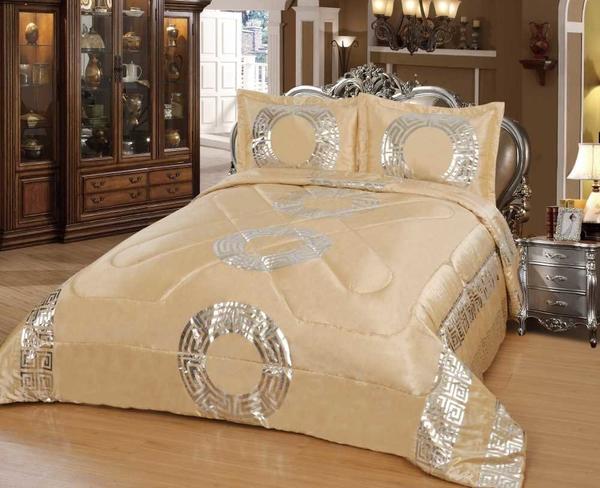 Dematex Saten Yatak Örtüsü Seti Sultan Altın