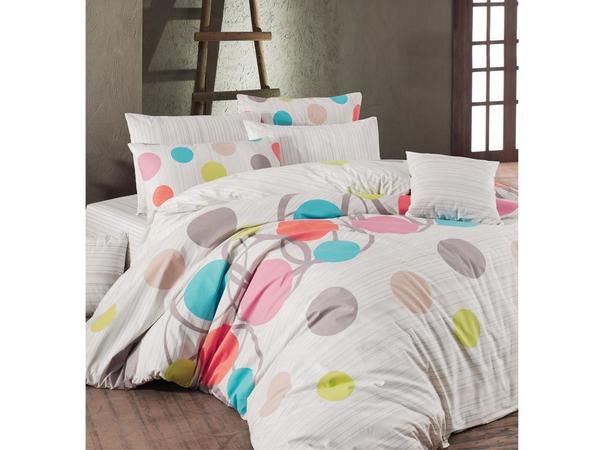 Points Tek Kişilik Nevresim Takımı Pink | Majoli