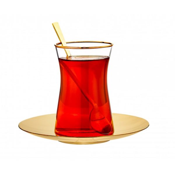 أوز لايف | طقم شاي ايلا الذهبي الفاخر 12 قطعة