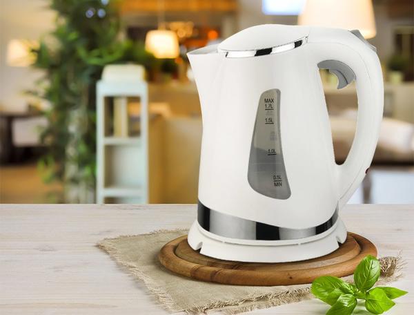 MCK Cam Elektrikli Su Isıtıcısı 1.7 lt Kablosuz Led - Beyaz