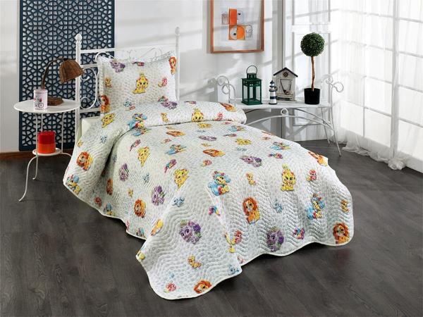 Belenay Baskılı Tek Kişilik Kapitone Yatak Örtüsü - Daisy